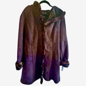 Gallery New York Faux Fur Hooded Coat